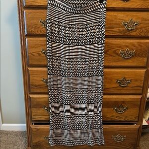 LOFT Black and Tan Maxi Skirt